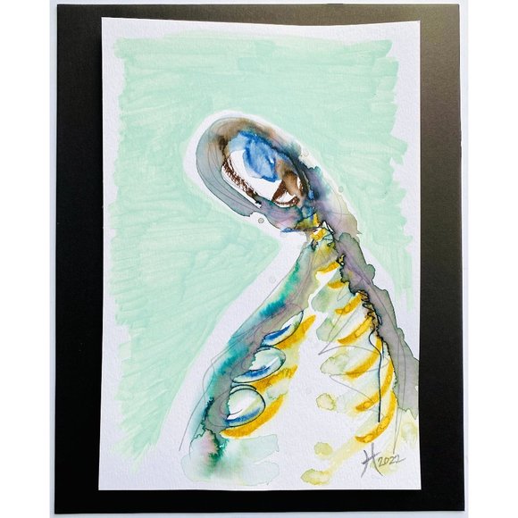 Original Art “IAm... 6” Handmade Watercolor Artwork by Tristina Dietz Elmes 8x10 - Picture 1 of 2